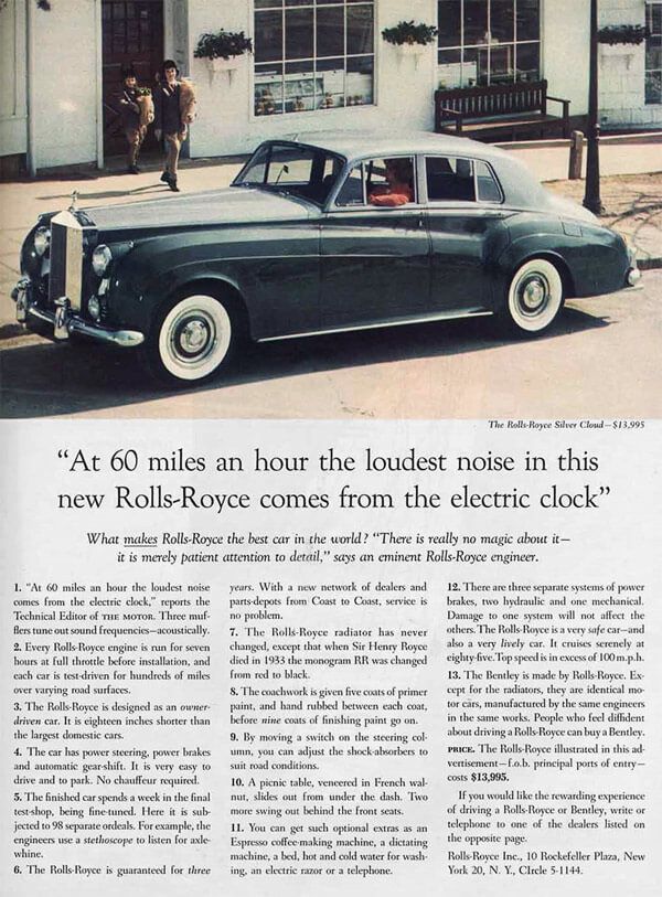 Rolls-Royce Ogilvy Ad