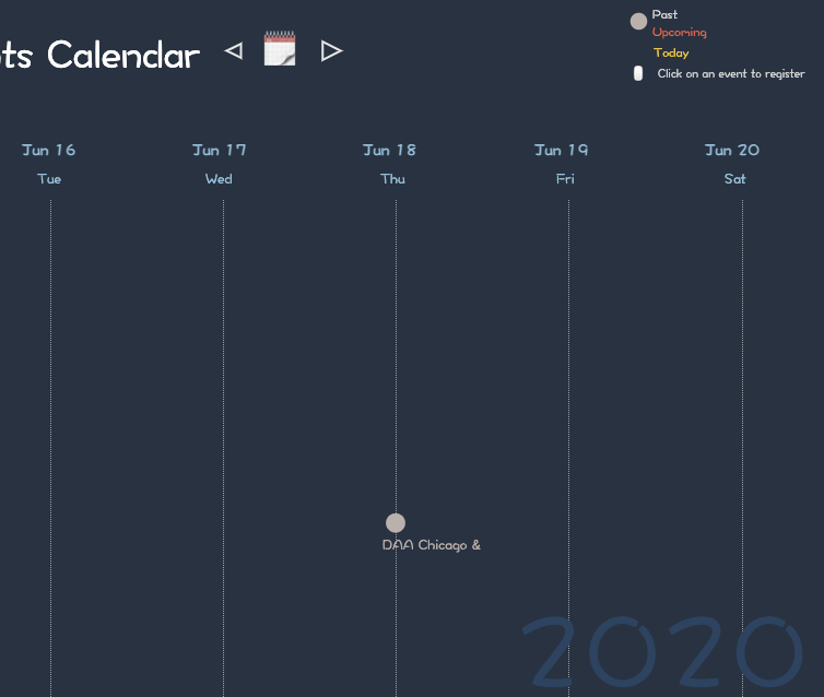 Events Calendar A Tableau Visualization