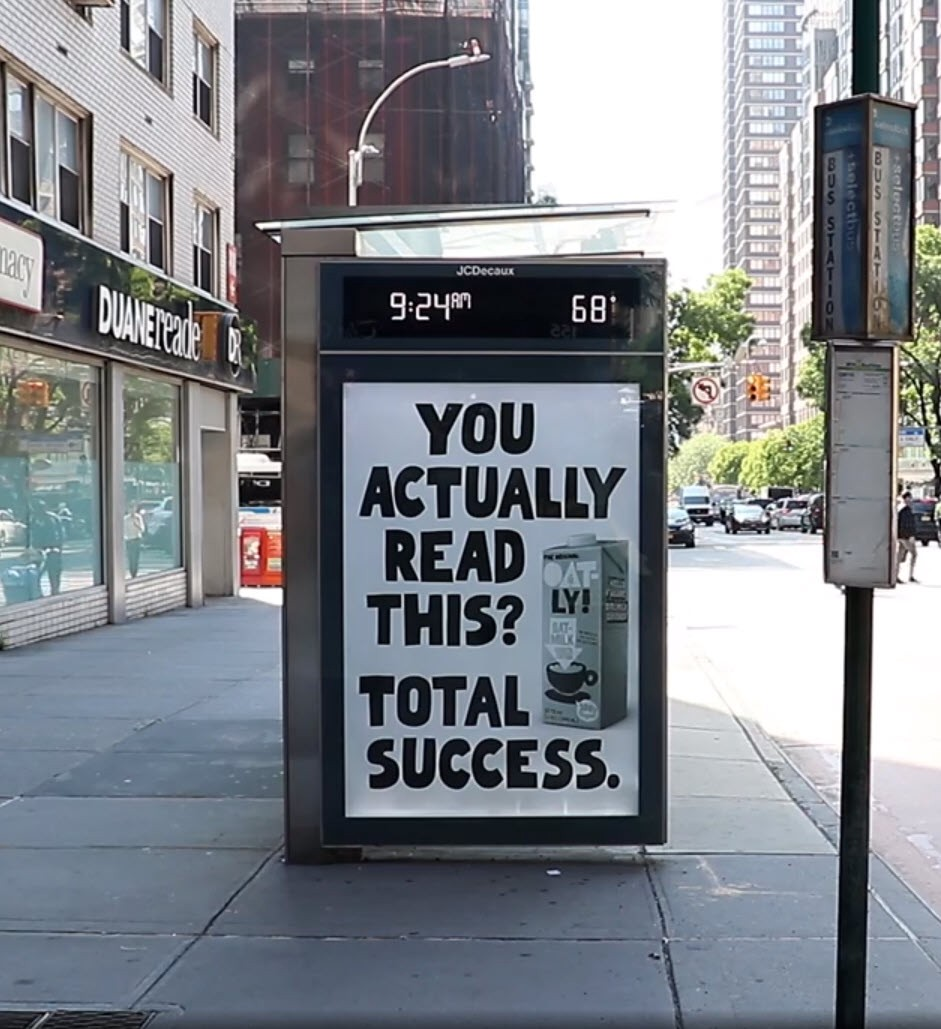 Oatly's Outdoor Display Campaign