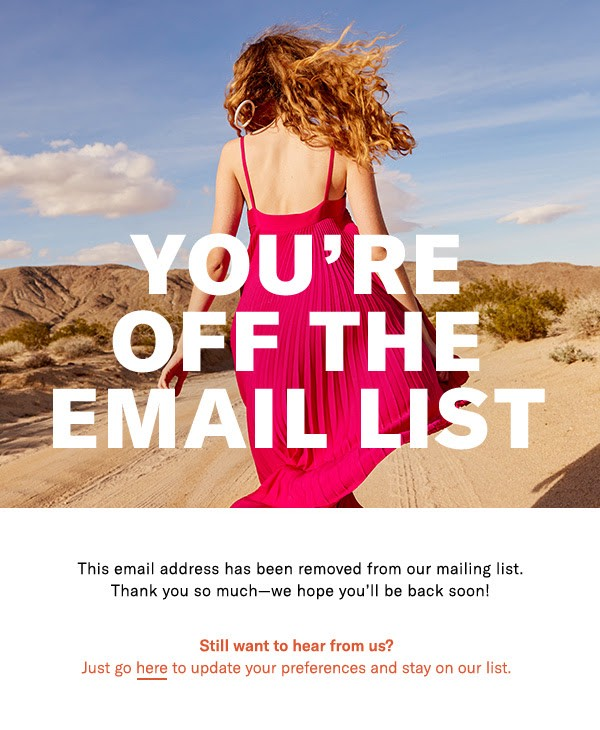 Email Purging Campaign from Shopbop