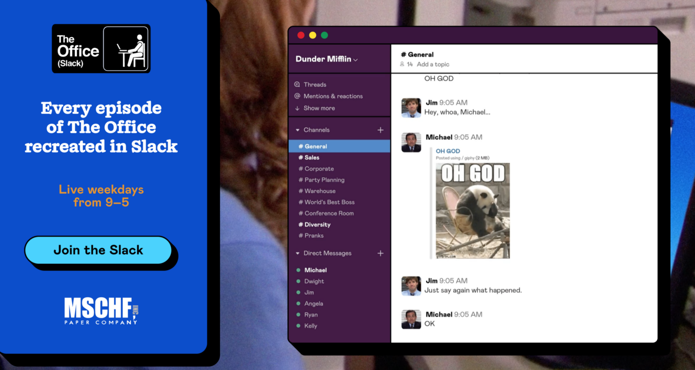 MSCHF’s ‘The Office’ Slack Recreation