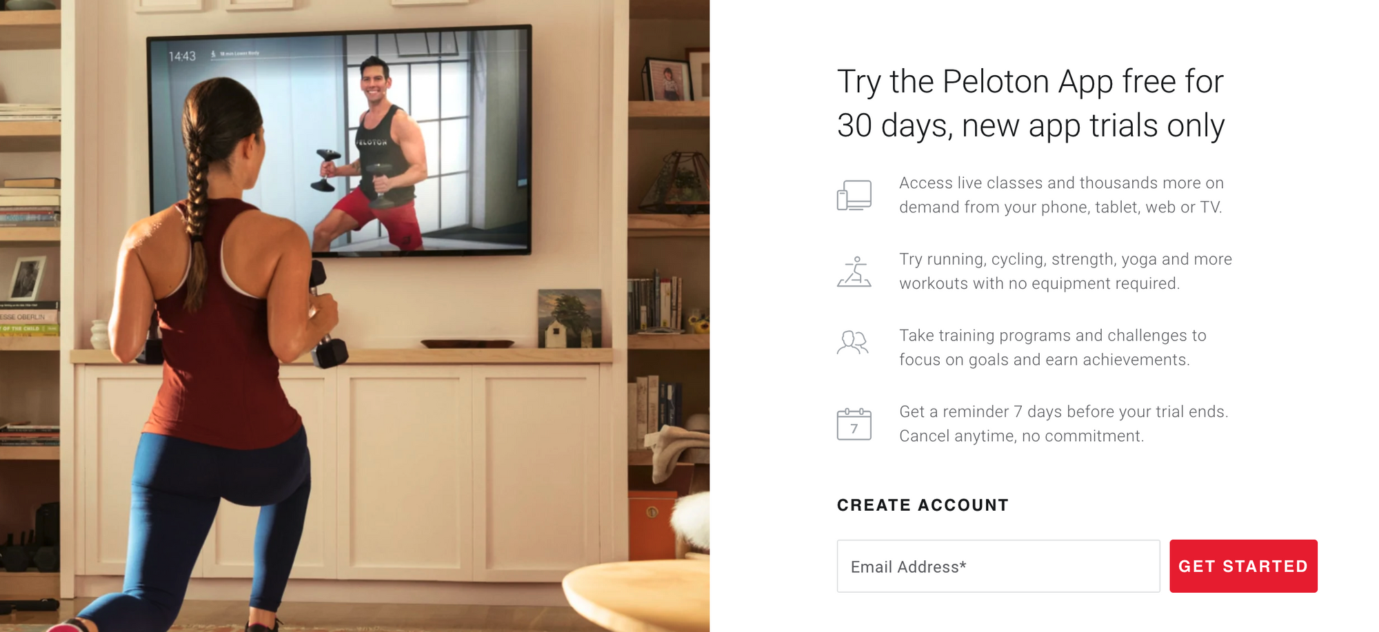 Free trial account - Peloton