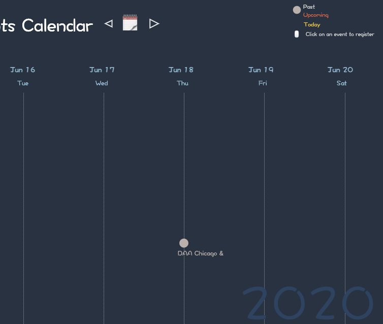 Events Calendar with Tableau