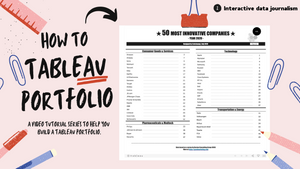 [Video] Interactive Data Journalism Dashboard | How to Tableau Portfolio