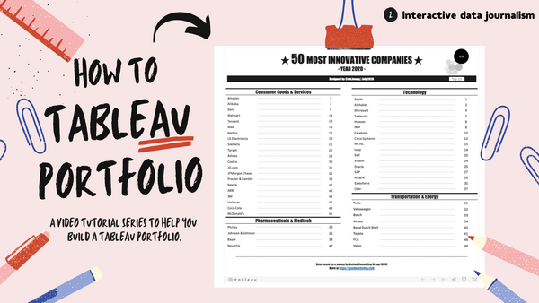 [Video] Interactive Data Journalism Dashboard | How to Tableau Portfolio