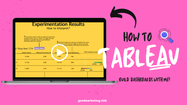 [Video] Experiment Dashboard | How to Tableau